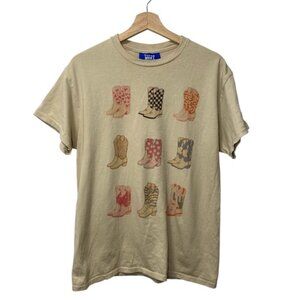 Supermrkt Cowboy Boots Graphic T-Shirt 100% Cotton Size S/M
